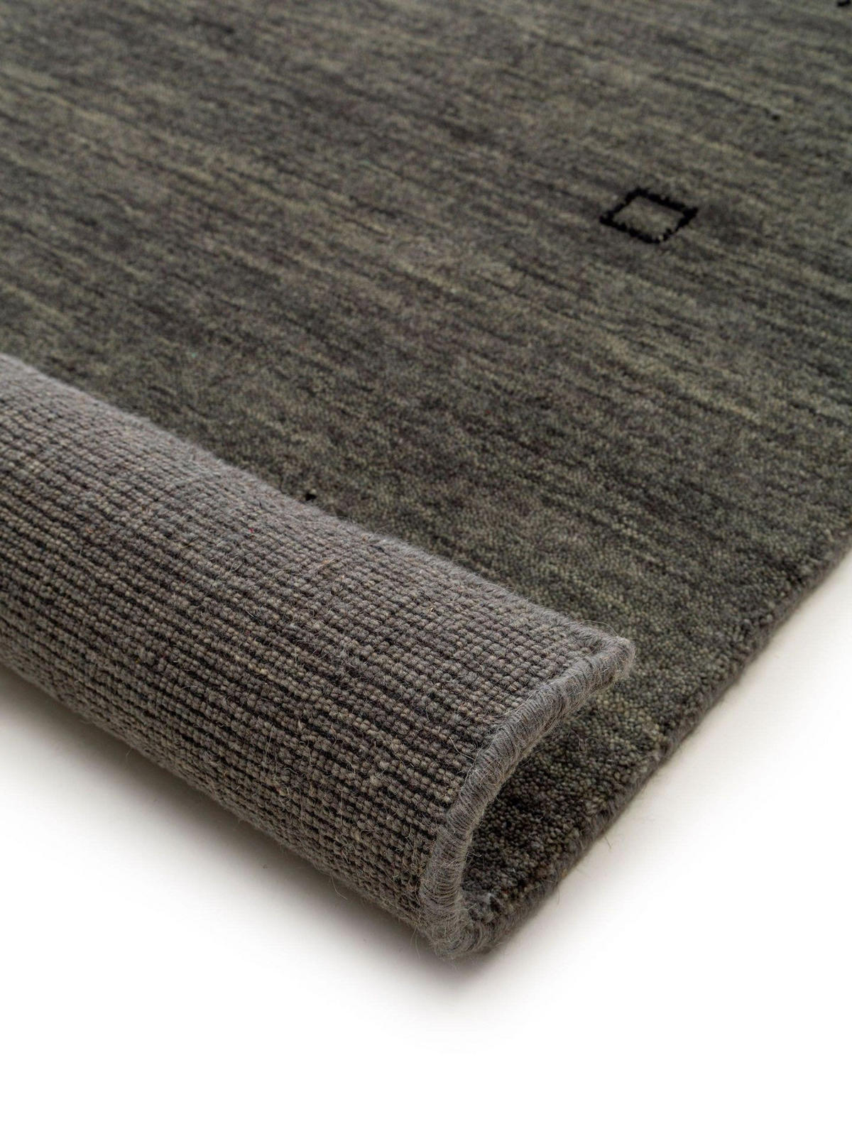 TEPPICH Wollteppich Jamal Grau - Grau, Textil (250/1cm) - KUNSTLOFT