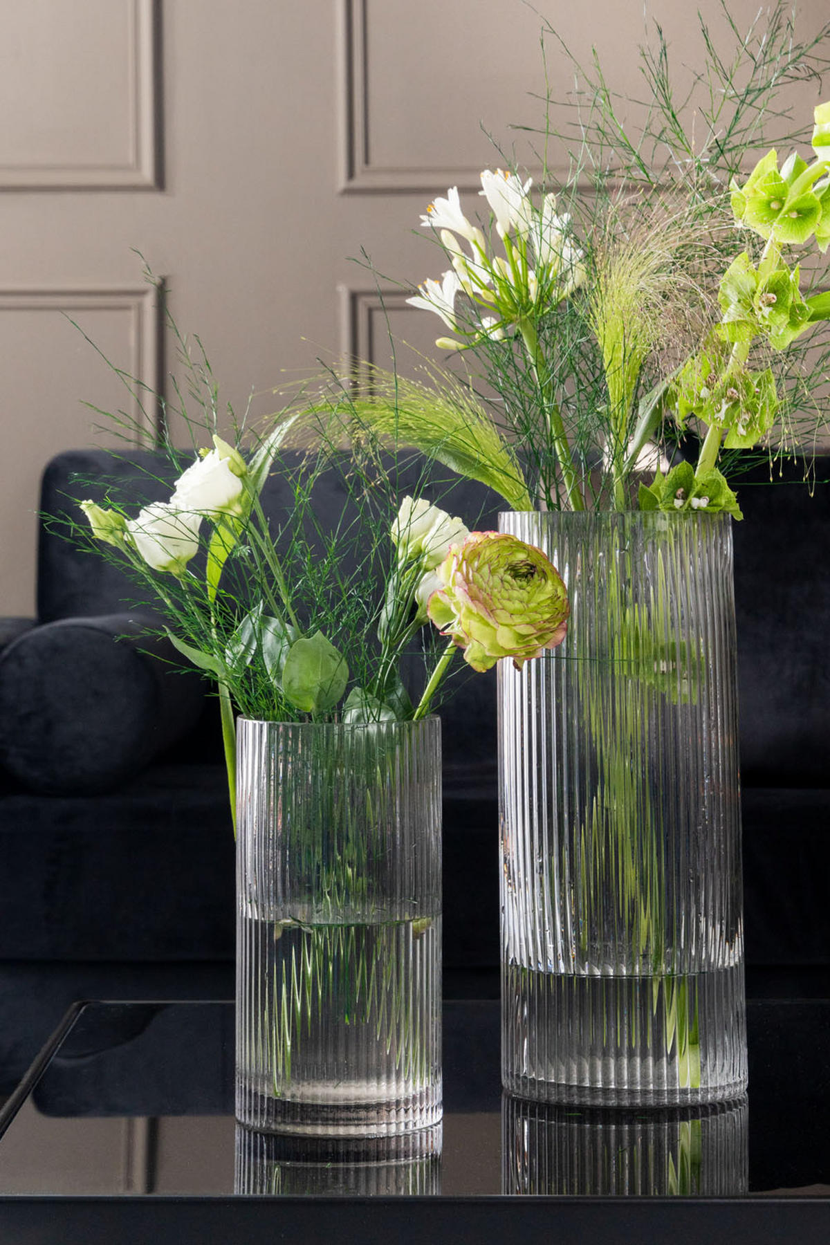 VASE Allure Straight Grau 12/12/30 cm - Grau, Glas (12/30cm) - Present Time