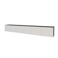 LOWBOARD NOA-2-W 3x100x40x41 cm - Schwarz / Weiß - Weiß, Holzwerkstoff (300/40/41cm) - ALTDECOR