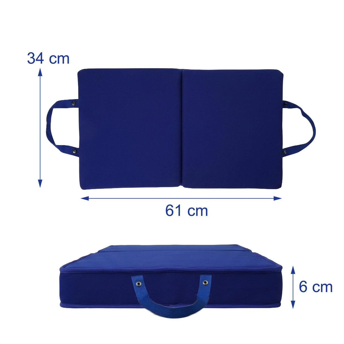 PODLOŽKA na kolená - tmavomodrá, textil (61/34cm) - Relaxdays