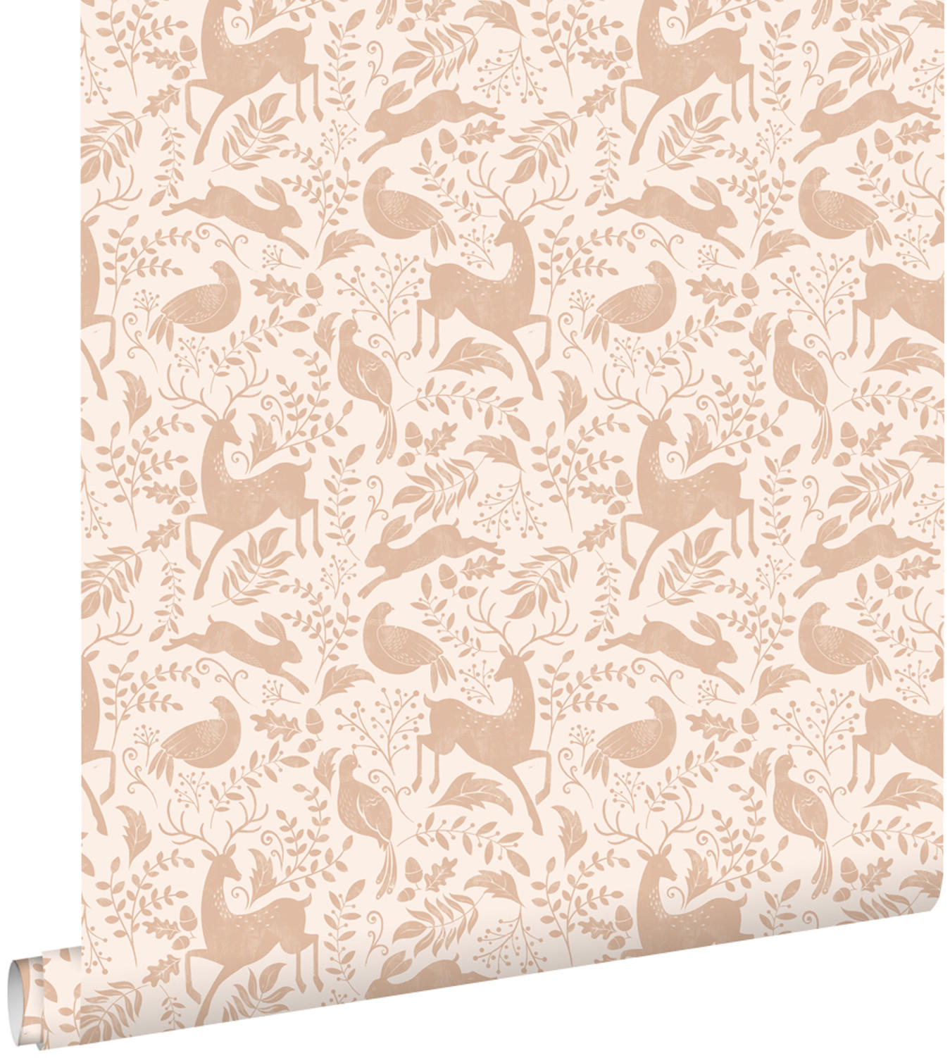 TAPETE Wald mit Waldtieren 50 x 900 cm - Terracotta, Papier (50/0.1cm) - ESTAhome