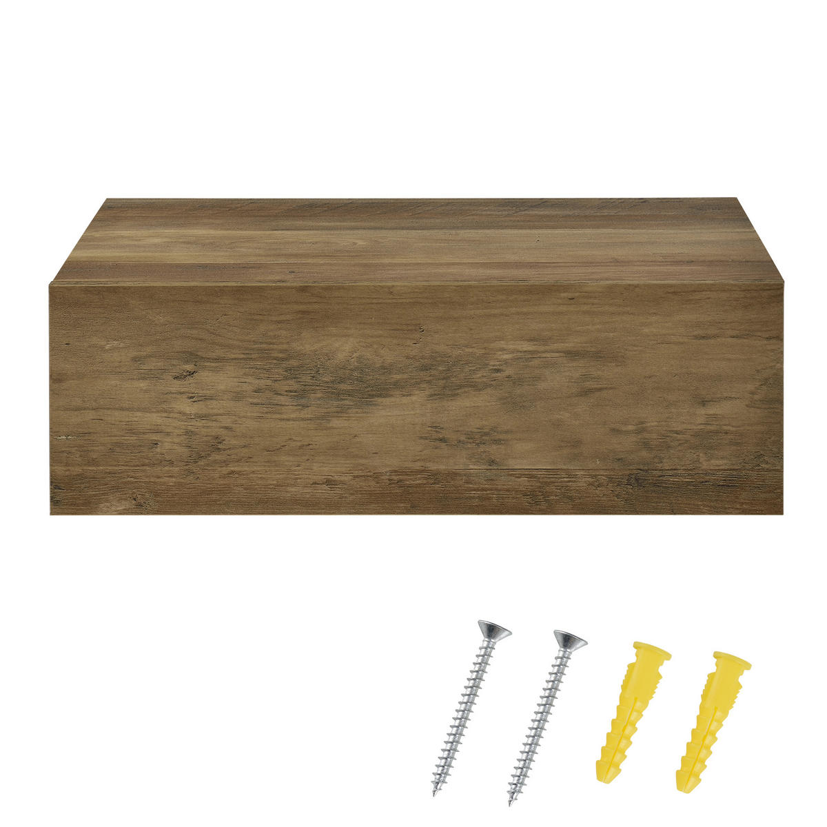 WANDREGAL-SET 2 TLG. Oslo - Braun, Holzwerkstoff (46/15/30cm) - [en.casa]