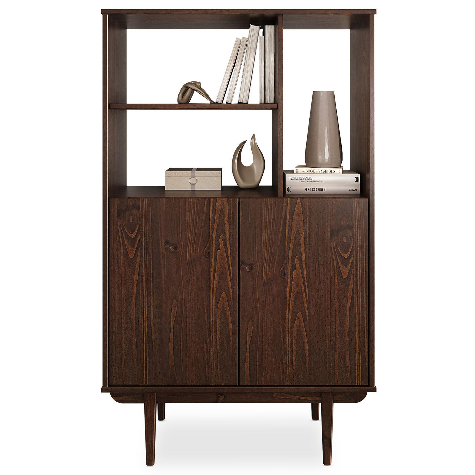 HIGHBOARD SIMONA - Nussbaumfarben, Holz (80/133/37cm) - IDIMEX