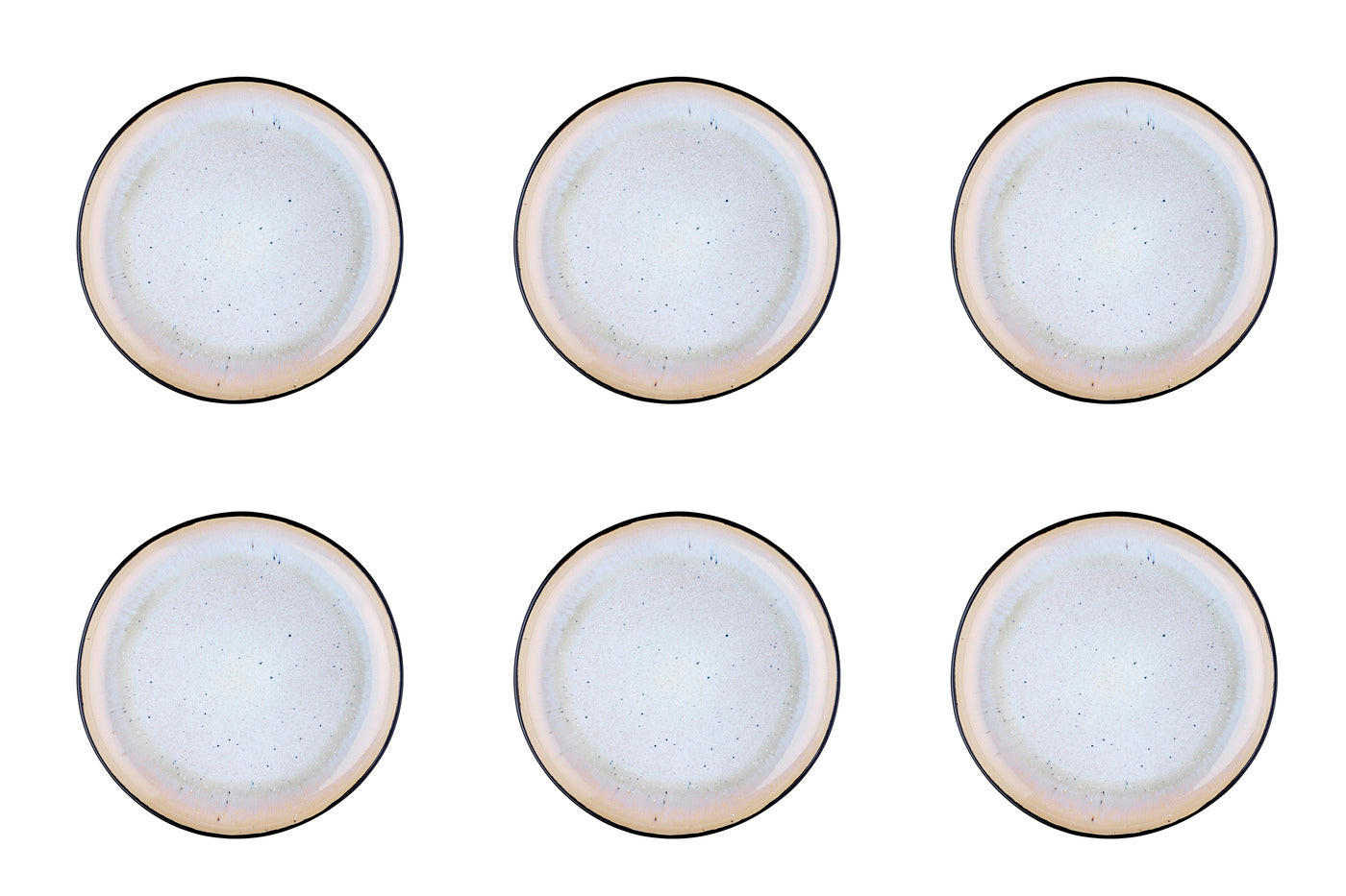 TELLER Iris Ø21,5cm - 6er-Set - Elfenbeinweiß - Weiß, Keramik (21.5cm) - Björn