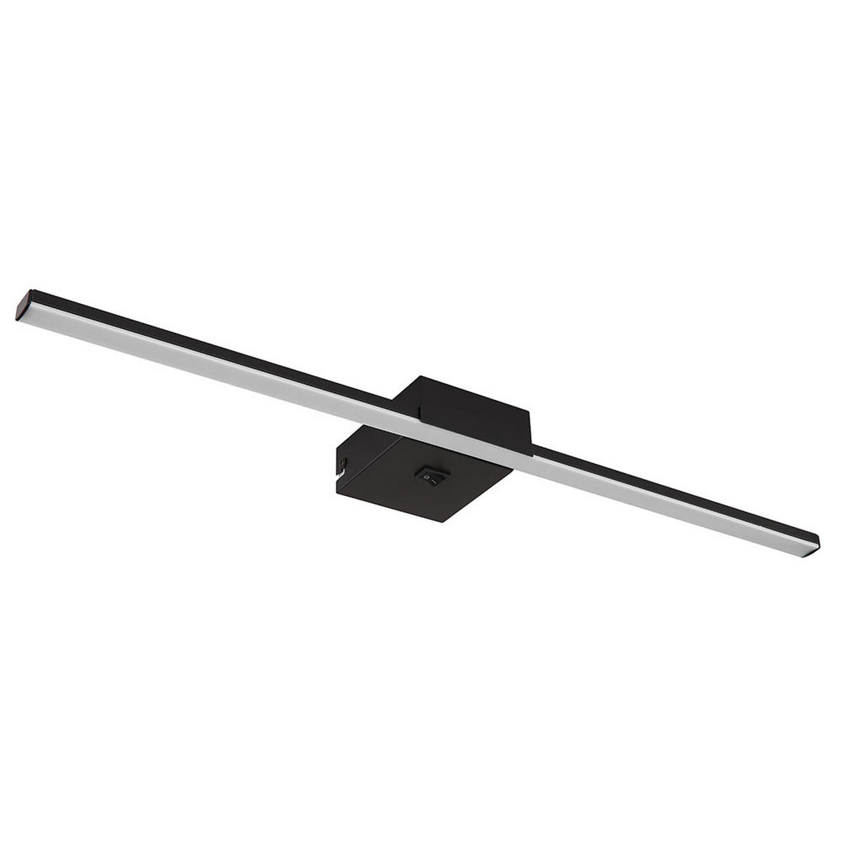 LED WANDLEUCHTE Metall Schwarz - Schwarz, Metall (61.5/3.7/61.5cm) - Globo Lighting