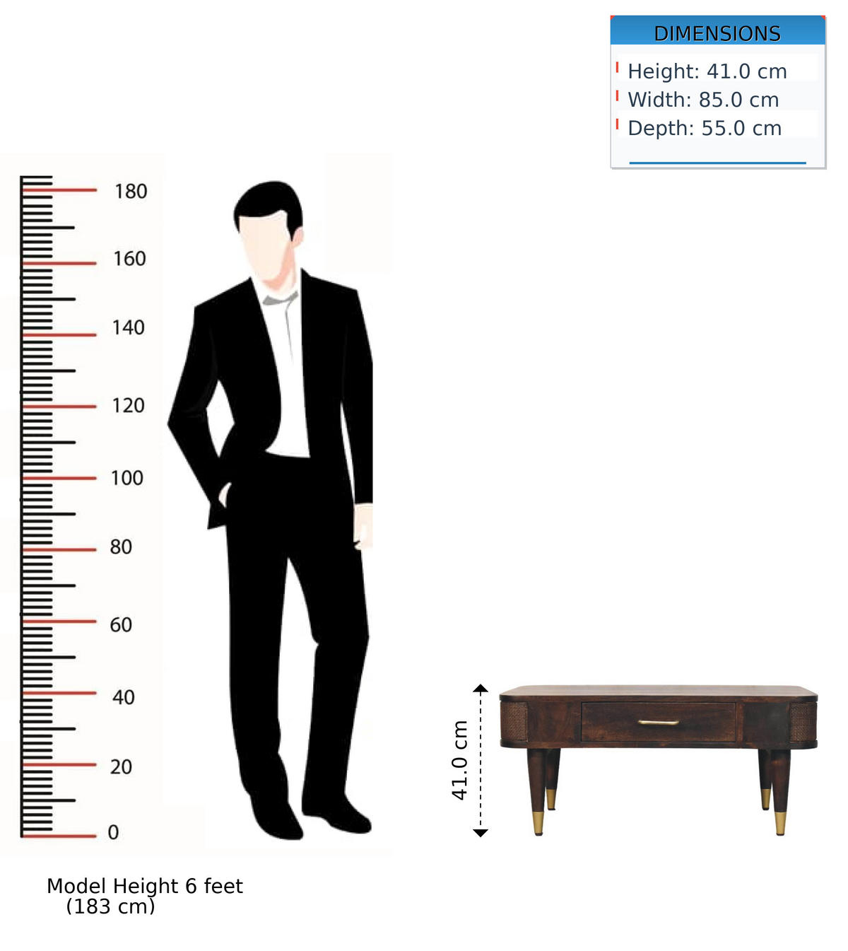 TISCH mit Samt-Mokka-Finish, 1 Schublade, dunkelbraun - Dunkelbraun/Goldfarben, Holz/Metall (55/85/41cm) - Artisan Furniture