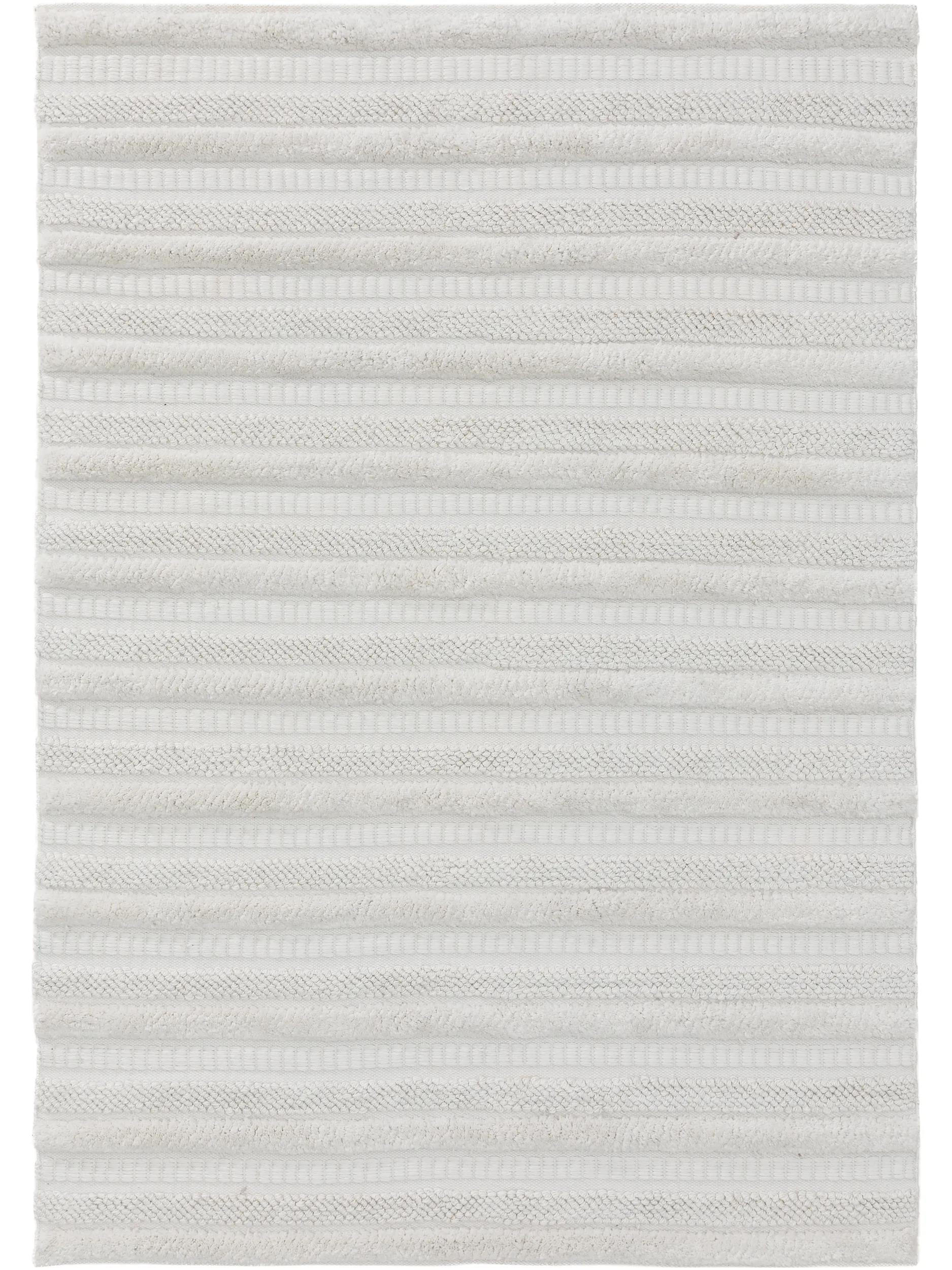 TEPPICH aus recyceltem Material Toni Ivory 80x150 cm - Creme, Textil (80/150cm) - benuta Pure