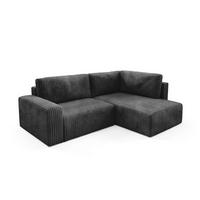 ECKSOFA Angela 4 Sitzplätze Schwarz - Schwarz, Holz (245/182cm) - Petits-meubles