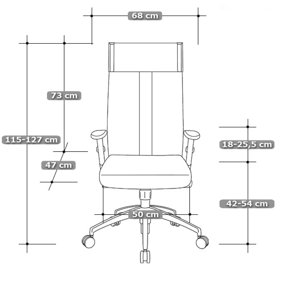 CHEFSESSEL Black-Line Stoff Schwarz - ergonomisch, 150 kg belastbar, Sitzhöhe 42-54cm - Schwarz, Kunststoff/Textil (68/115/60cm) - Versee