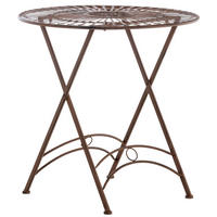 GARTENTISCH Thegel antik braun - Braun, Metall (71/71/71cm) - TPFGarden