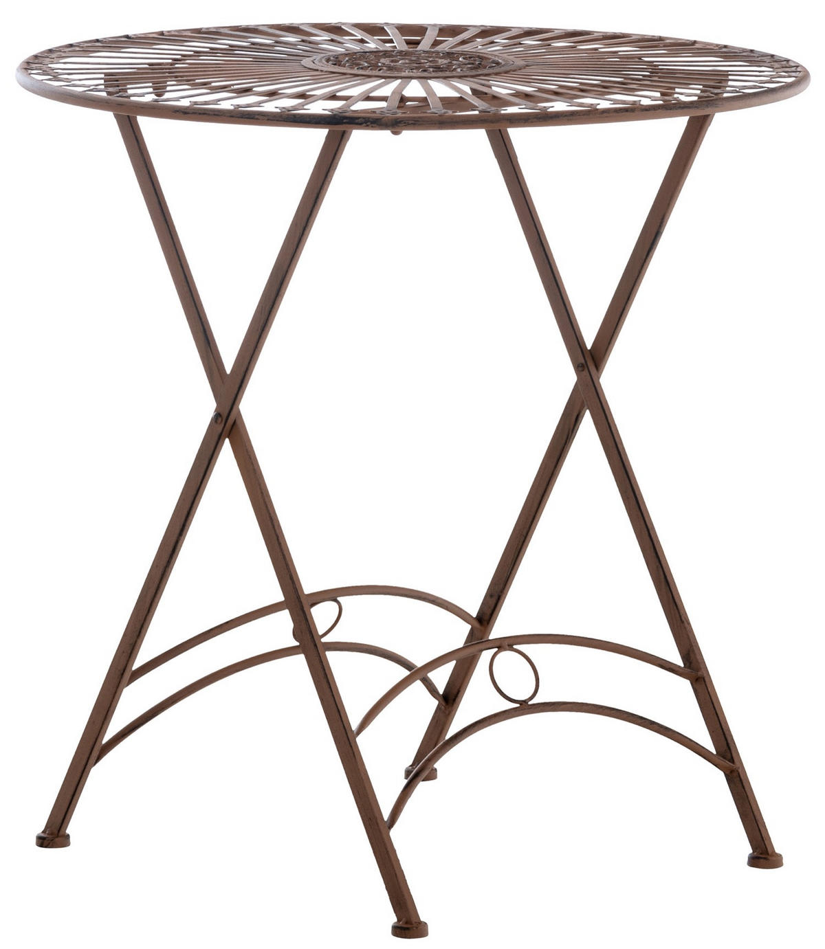 GARTENTISCH Thegel antik braun - Braun, Metall (71/71/71cm) - TPFGarden