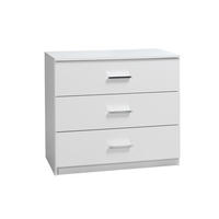 KOMMODE ELDRI 93/80,5/42cm mit 3 Schubladen Türen Weiß - Weiß, Holzwerkstoff (93/80.5/42cm) - MASSENO