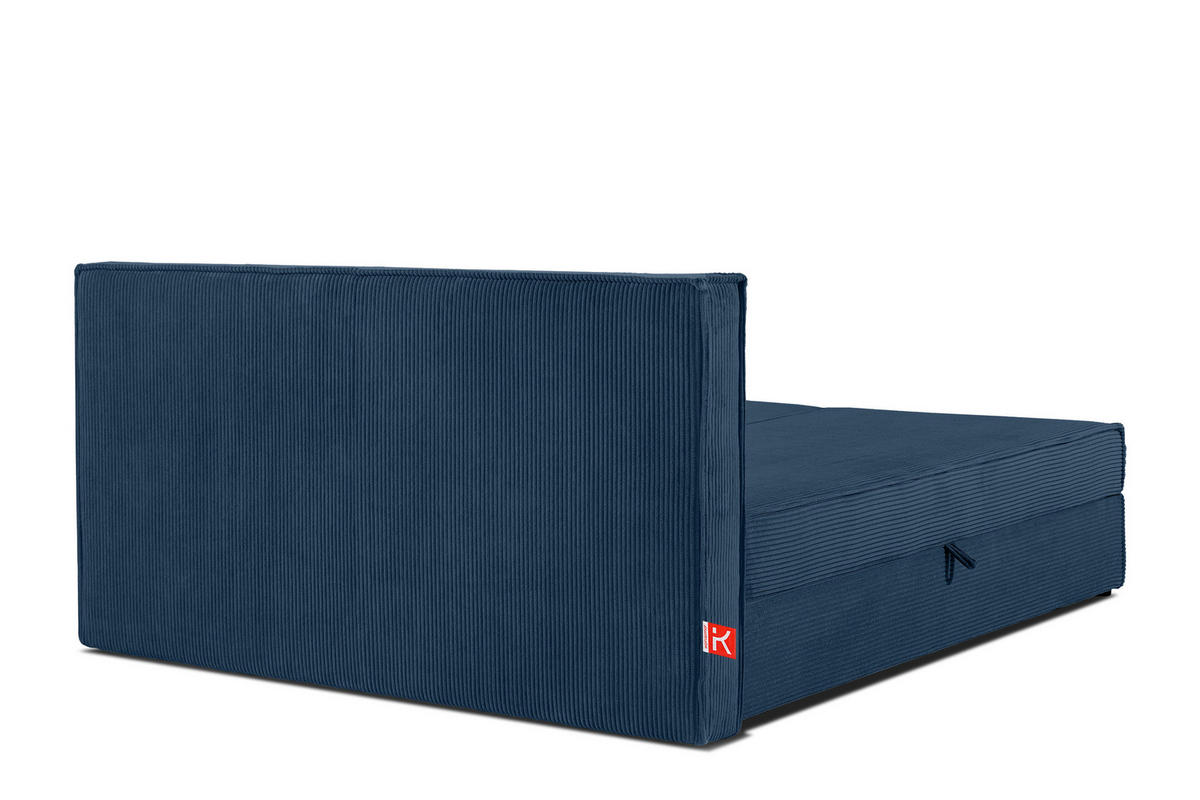 BOXSPRINGBETT ROTI mit Stauraum, marineblau - Schwarz/Dunkelblau, Holz/Holzwerkstoff (180/200cm) - KONSIMO®