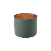 TEELICHTHALTER Chennai L, Eisen, Yucca, Gold, 10 cm, - Grün, Metall (11cm) - Gift Company
