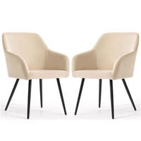 POLSTERSTUHL 2er Set, Metallbeine Türkis 54,5/83/58 - Türkis, Textil (55/83/58cm) - RAUMHIRSCH FURNITURE