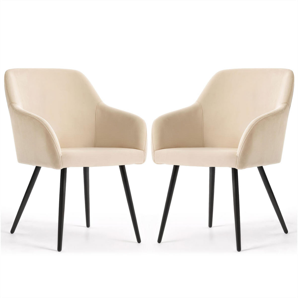 POLSTERSTUHL 2er Set, Metallbeine Türkis 54,5/83/58 - Türkis, Textil (55/83/58cm) - RAUMHIRSCH FURNITURE