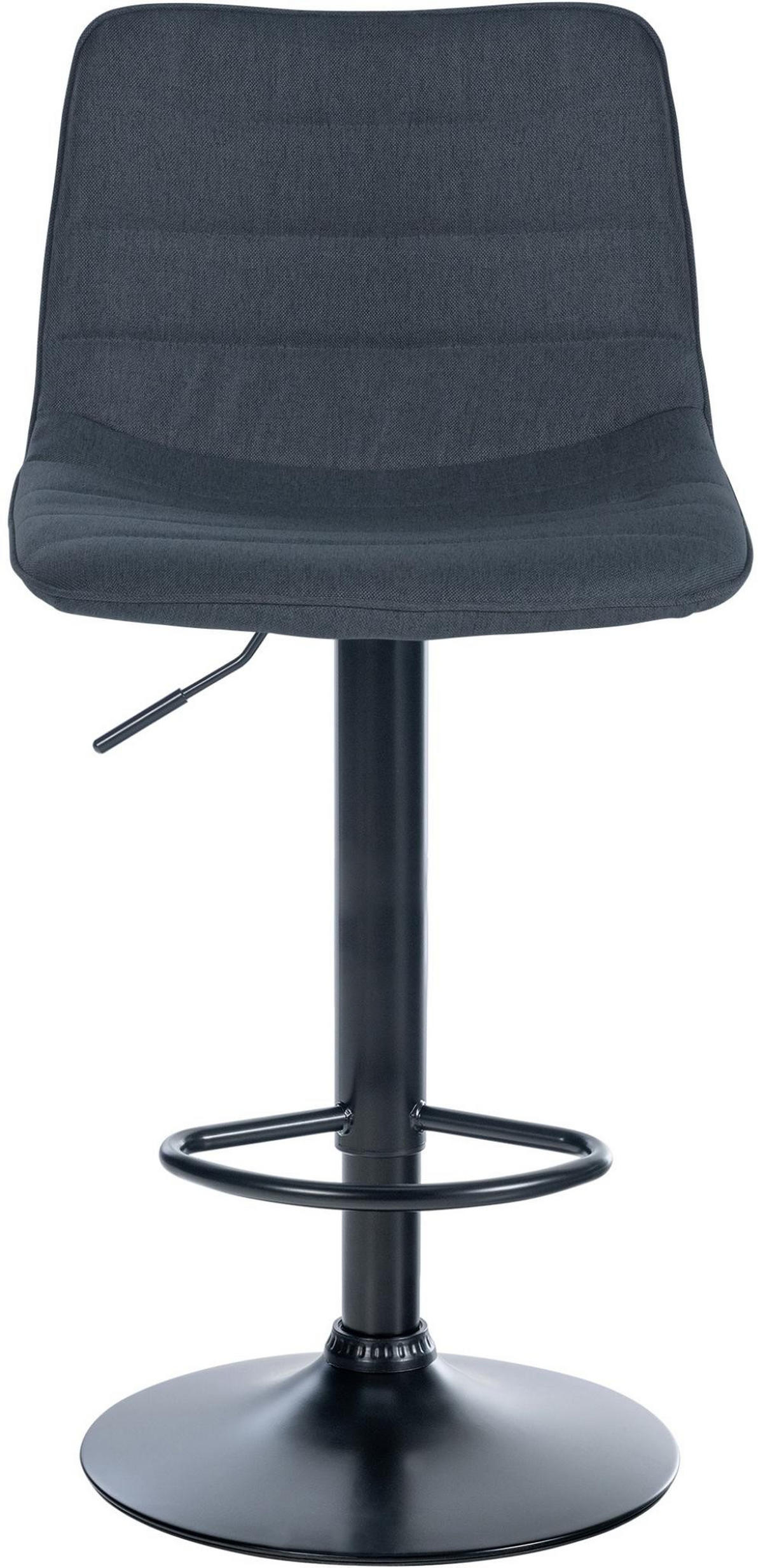 BARHOCKER 2er Set Stoff dunkelgrau - Dunkelgrau, Textil/Metall (45/89/46cm) - CLP