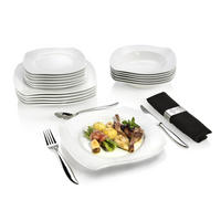 TAFELSERVICE AVALON - 18 teilig aus Porzellan - Weiß, Keramik (28/29/36cm) - Sänger