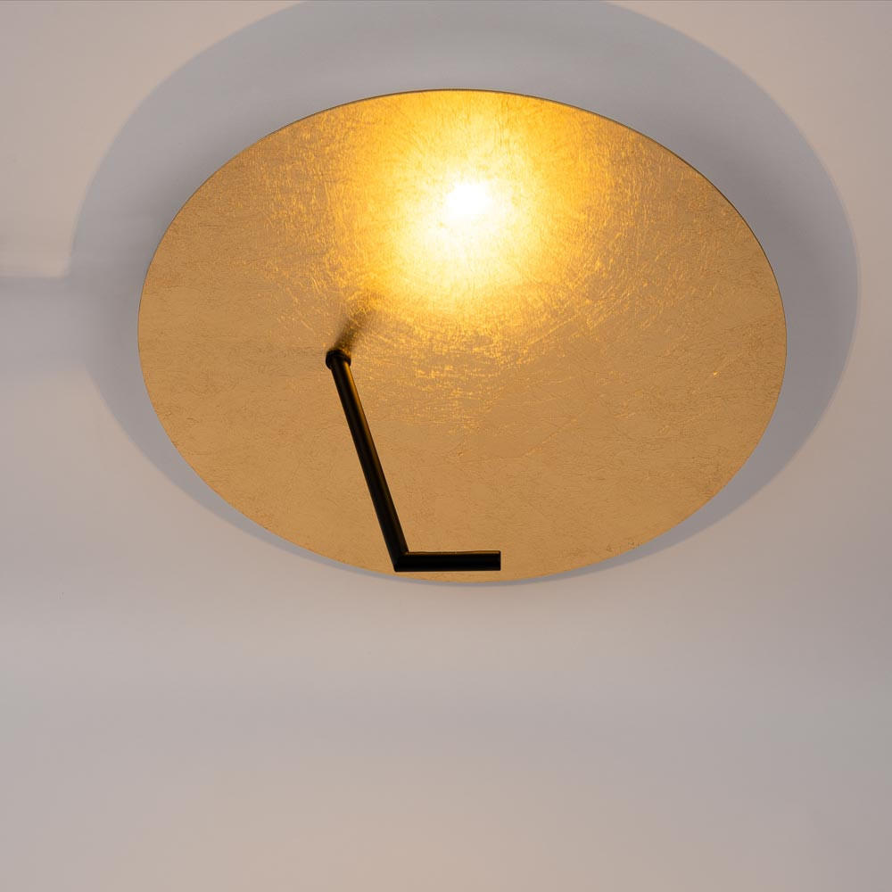 s.luce Led-Wand-/Deckenlampe Gold 45x25x45 cm