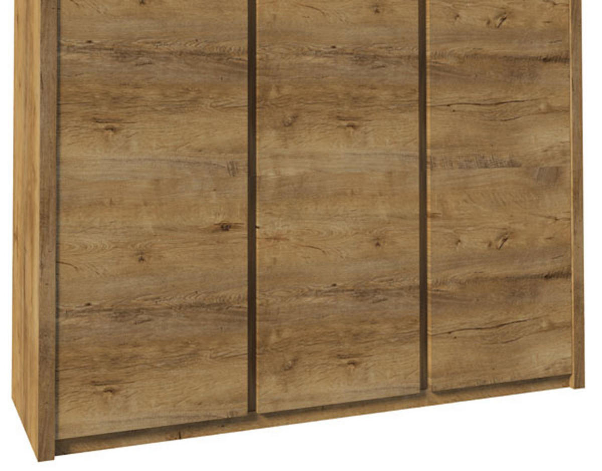 KLEIDERSCHRANK Montana Eiche Lefkas 166,3 / 53,3 / 196,6cm - Eichefarben, Holz/Holzwerkstoff (166.3/196.6/53.3cm) - Feldmann-Wohnen