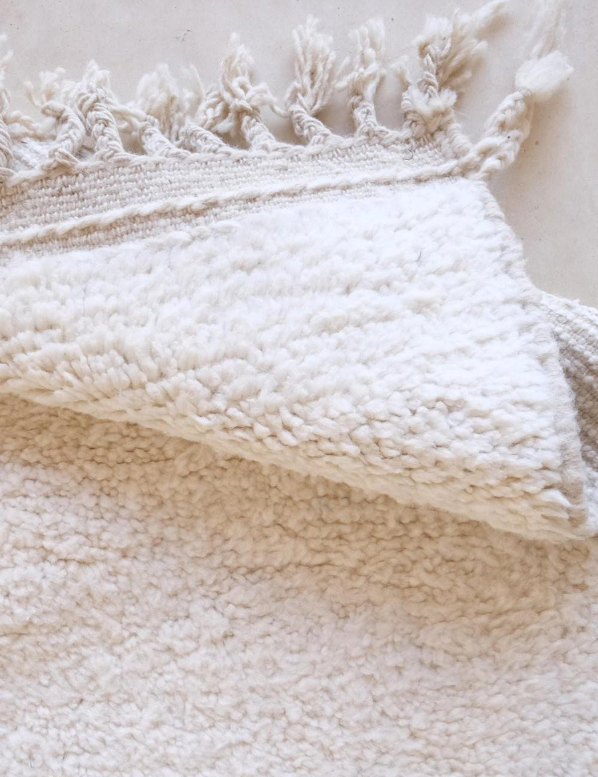 BERBERTEPPICH schlicht Wolle 161x 240 cm - Weiß, Naturmaterialien (161/240cm) - AFK Living