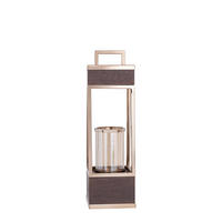 LATERNE Stanne Braun 15/15/51cm - Braun, Glas (15/51/15cm) - PTMD Collection