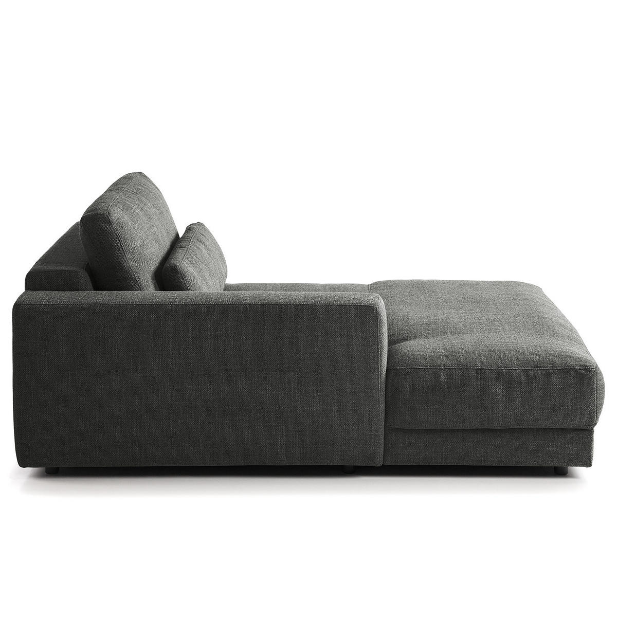 MODULLONGCHAIR - Grau, Textil (126/80/182cm) - home24