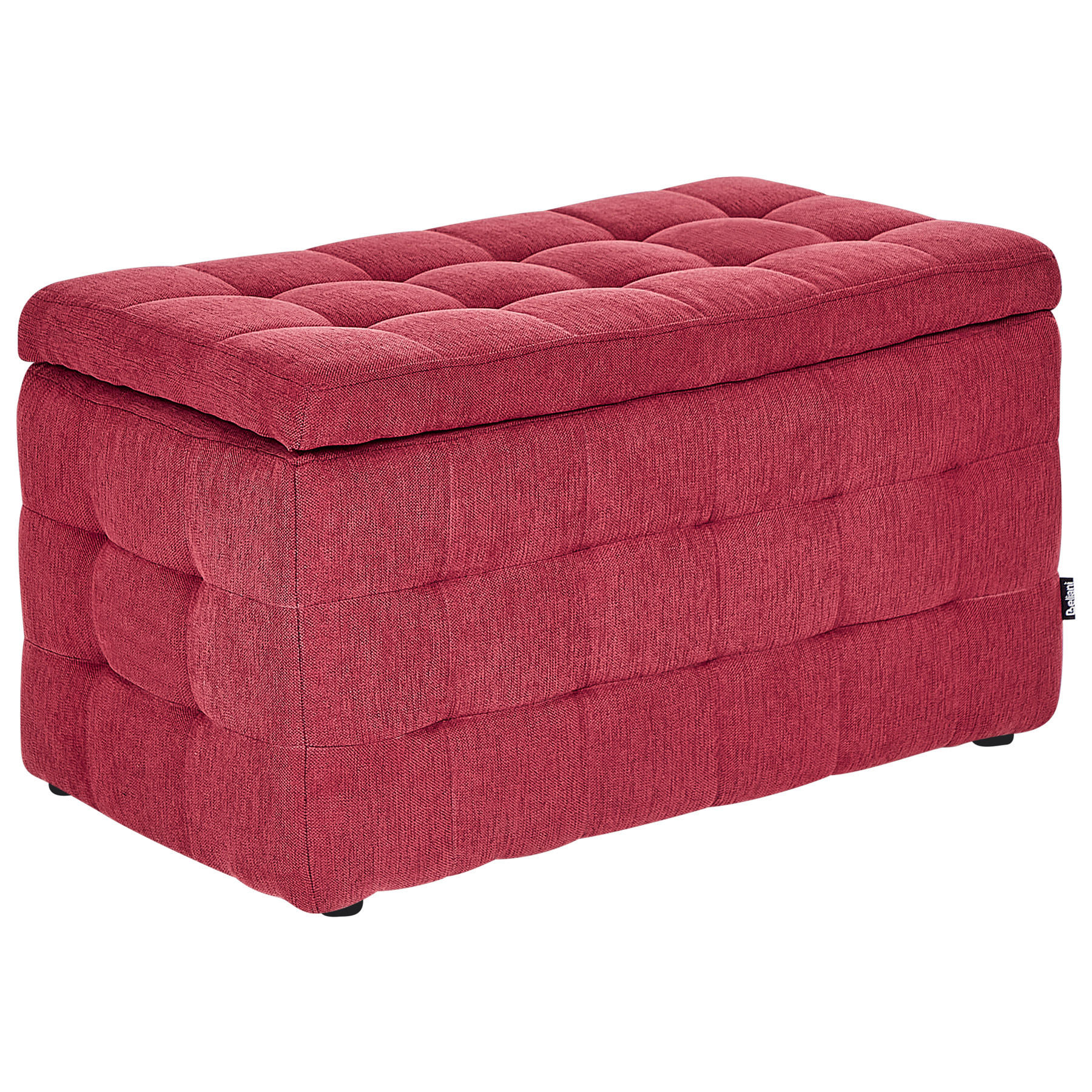 OTTOMANE mit Stauraum Stoff Rot Michigan - Rot, Textil (74/40/42cm) - Beliani