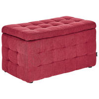 OTTOMANE mit Stauraum Stoff Rot Michigan - Rot, Textil (74/40/42cm) - Beliani