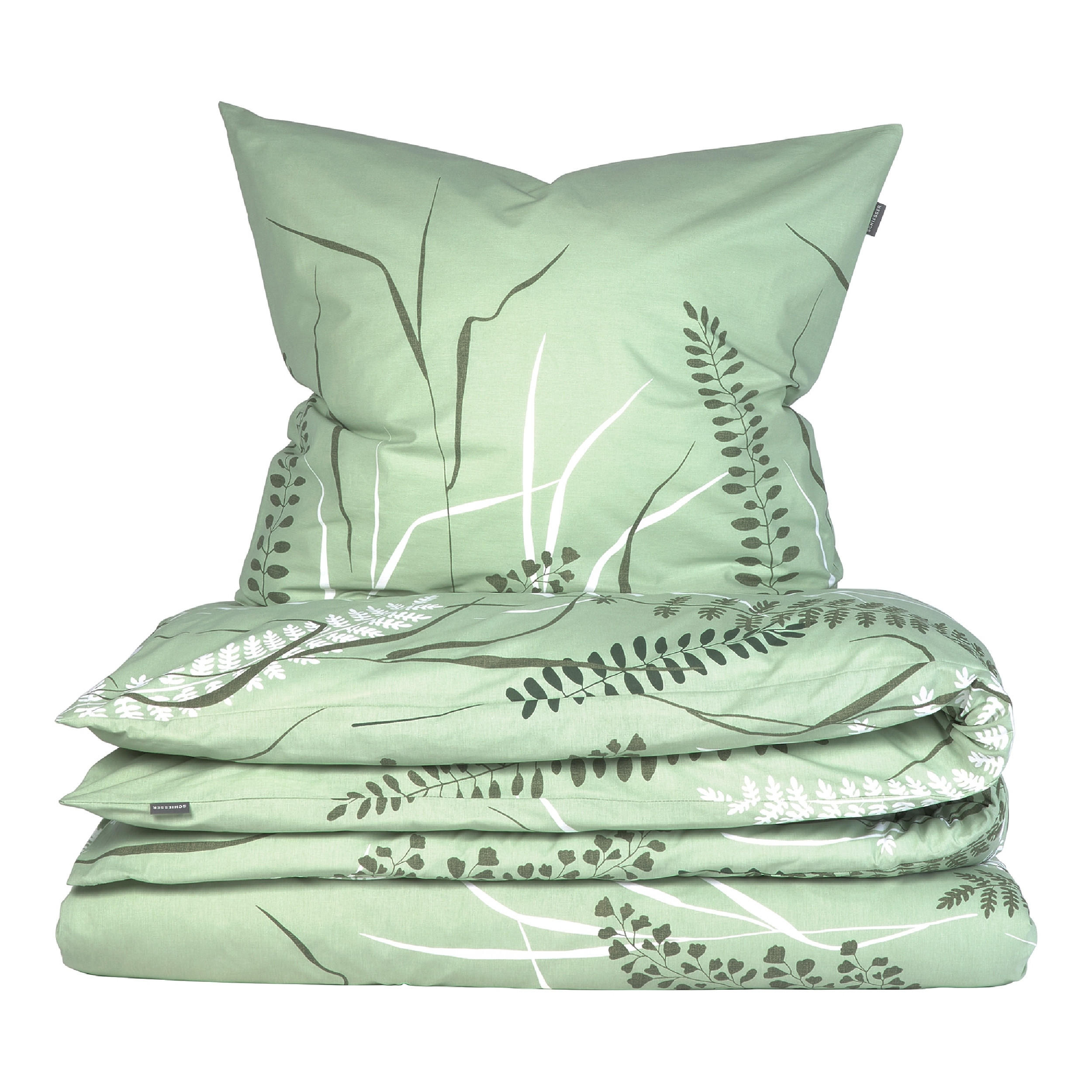 BETTWÄSCHESET Annic - Renforcé - 2-teilig - 155 x 220 cm - Grün - Grün, Textil (155/220cm) - SCHIESSER