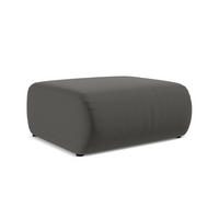 POUF Samt Stoff Grau - Dunkelgrau/Schwarz, Kunststoff/Textil (94/40/89cm) - Makamii