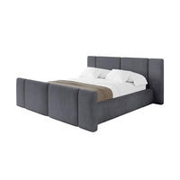 POLSTERBETT mit Bettkasten, Fußteil und Lattenrost, Boxbett ohne Matratze - RIVO-Z 120x200 Dunkelgrau - Dunkelgrau, Holzwerkstoff/Textil (120/200cm) - ALTDECOR