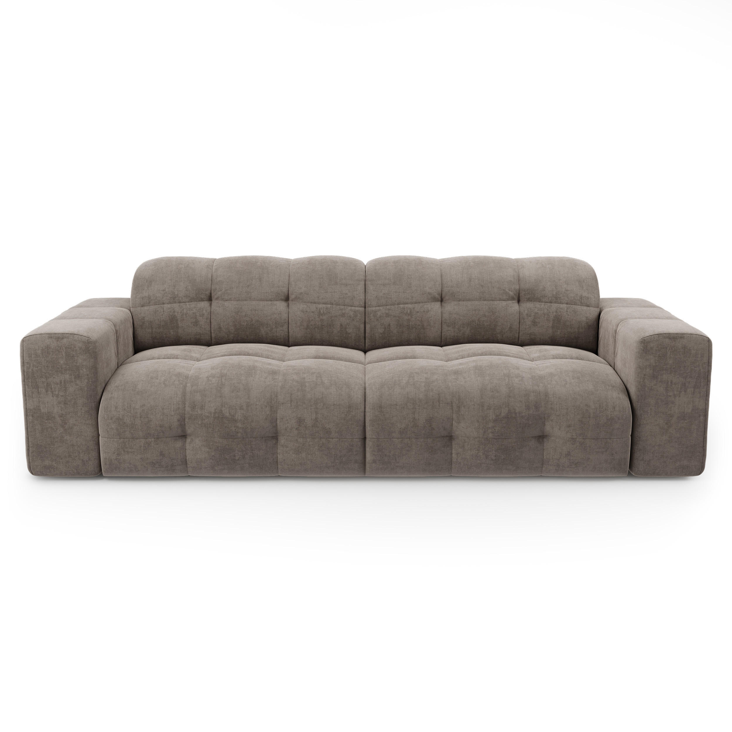SOFA 4-SITZER Samt taupe 230 cm - Taupe, Textil (230/45/32cm) - Sia Home