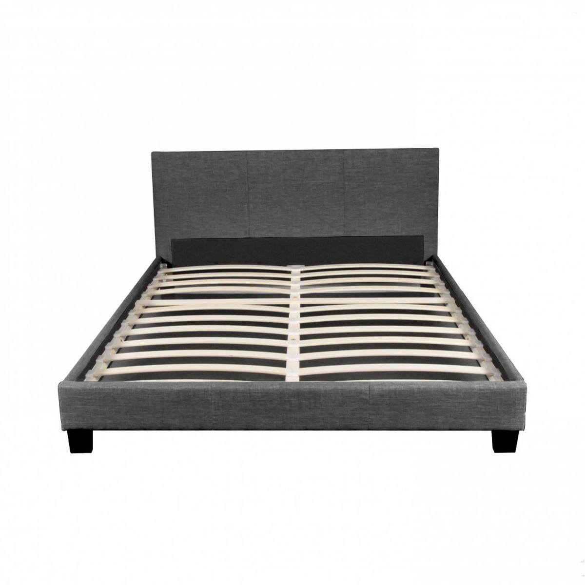 BETT DUBLIN mit Lattenrost/ Bett 140x190 - Dunkelgrau - Grau, Holzwerkstoff (140/190cm) - Weber Industries