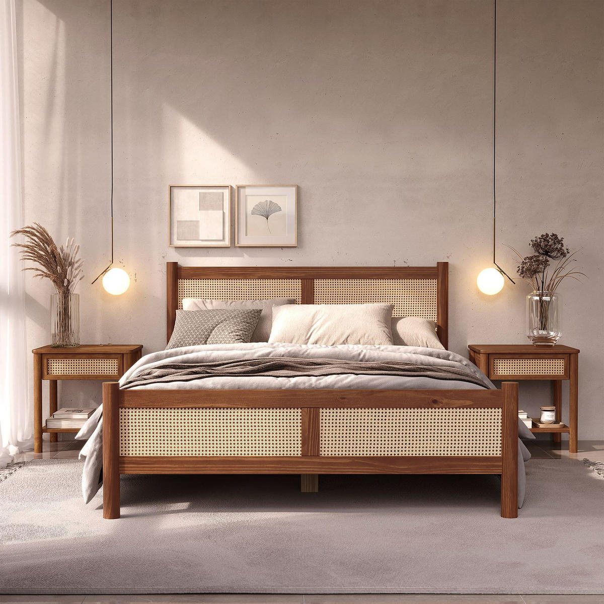 MASSIVHOLZBETT CEFIRA 140x190 cm Kastanie - Kastanienfarben, Holz (140/190cm) - IDIMEX