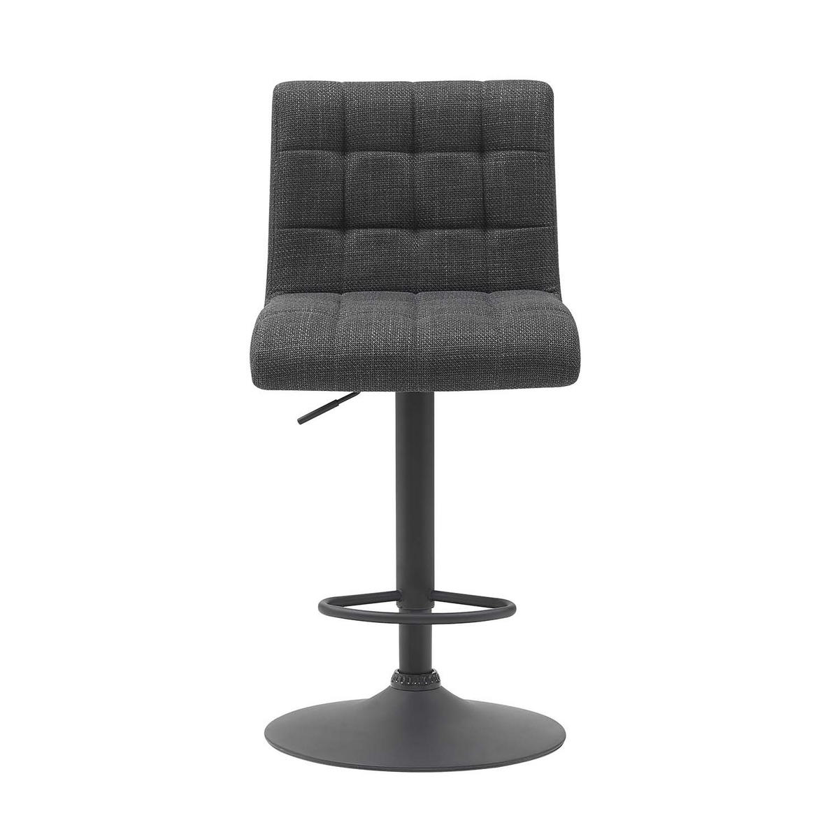 BARHOCKER-SET 2 Stück Erika - Anthrazit - Anthrazit/Schwarz, Textil/Metall (47/93/57cm) - Hela Vertriebs GmbH