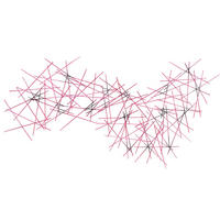 WANDDEKO Pink 111/64 cm - Pink, Metall (4.21/64/3cm) - KUNSTLOFT