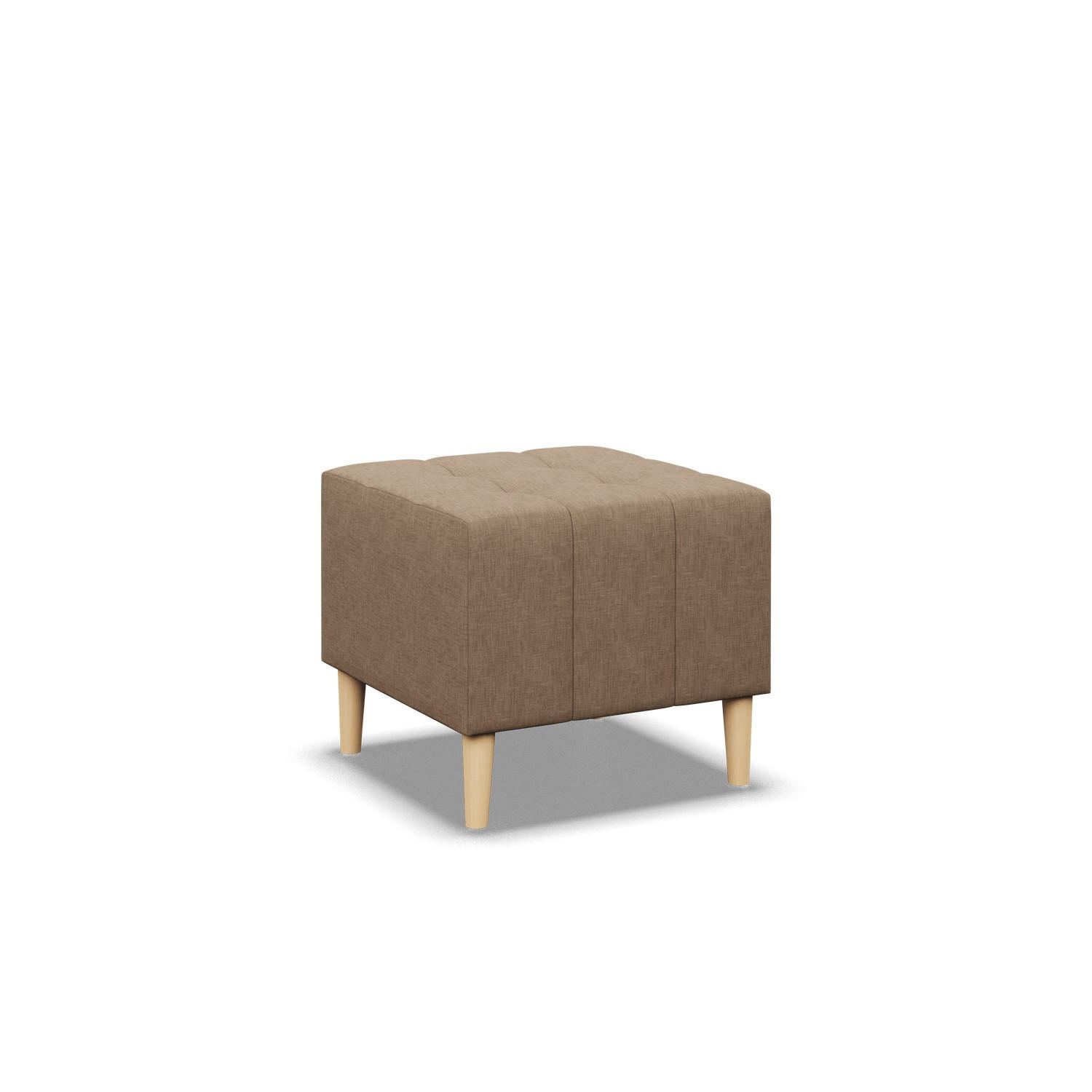SITZPOUF 50x50 ELMA, Braun - Braun, Textil (50/40/50cm)