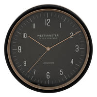 WANDUHR Sven Ø 29 cm - Schwarz, Kunststoff (5/29.3/29.3cm) - Atmosphera Createur d´interieur