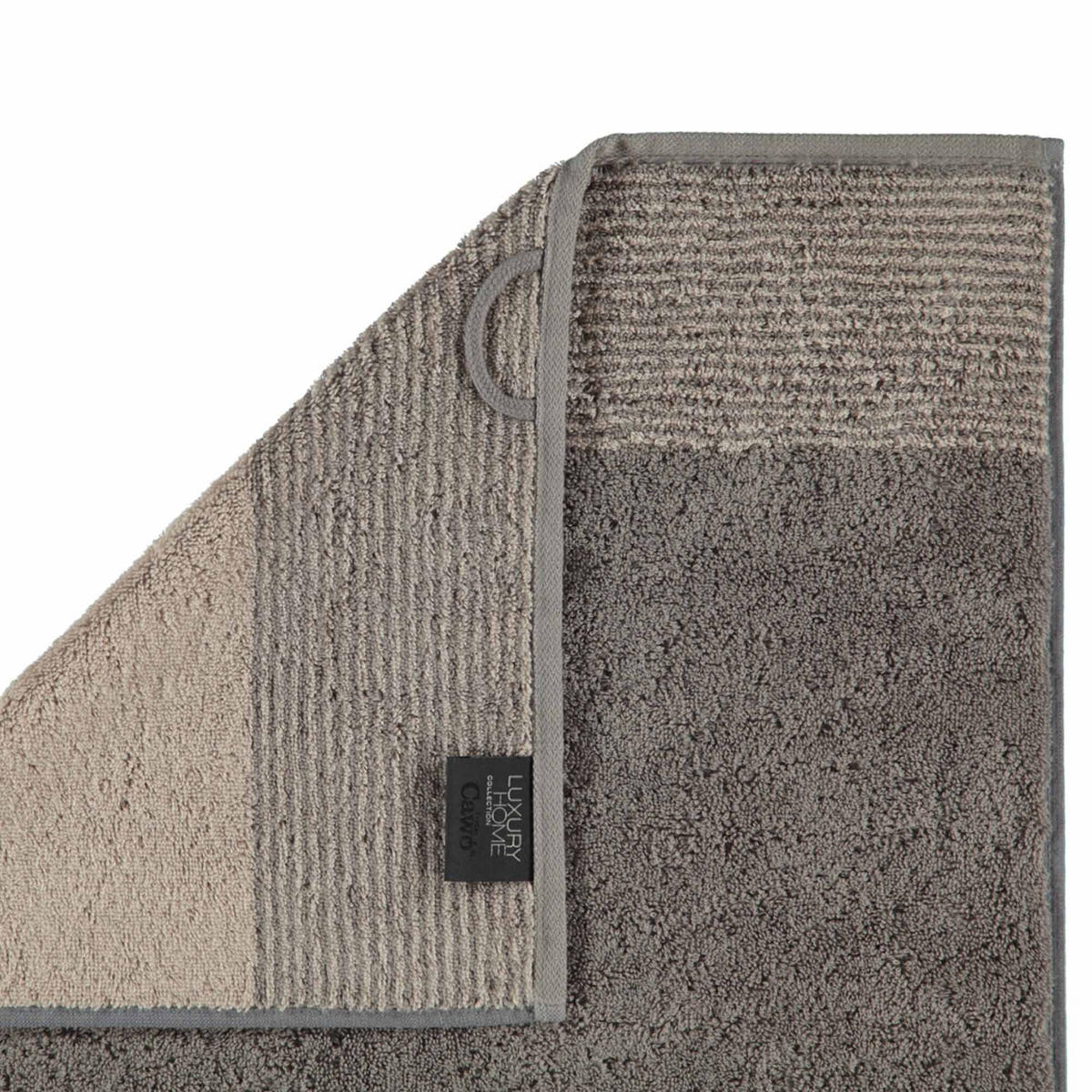 HANDTUCH Unisex Luxury Home Two-Tone Grau 3er Pack Baumwolle - Grau, Naturmaterialien (100/170cm) - Cawoe