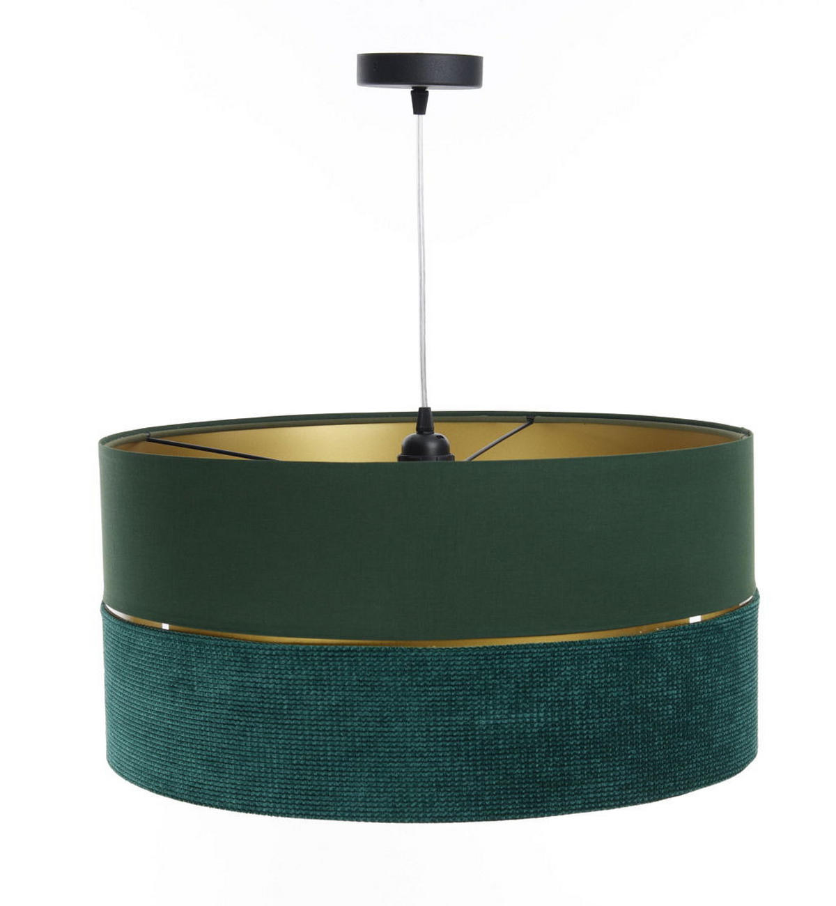 HÄNGELEUCHTE Grün 50/25 cm - Goldfarben/Grün, Kunststoff (50/0.8/25cm) - ONZENO