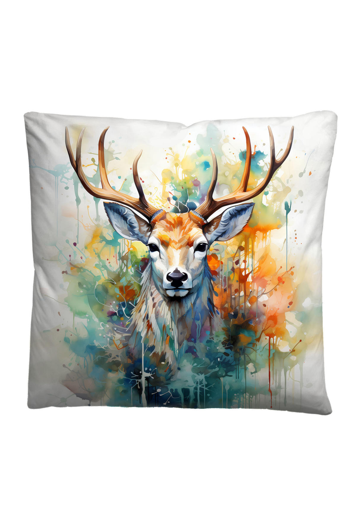 BETTWÄSCHE-GARNITUR Linon Hirsch NATUR, 135x200 cm + 80x80 cm - Naturfarben, Textil (135/200cm) - biberna