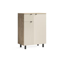KOMMODE Puerto, Eiche/Cashmere, 69 x 95 cm - Kaschmir/Eichefarben, Holzwerkstoff (69/95/40cm) - Vicco