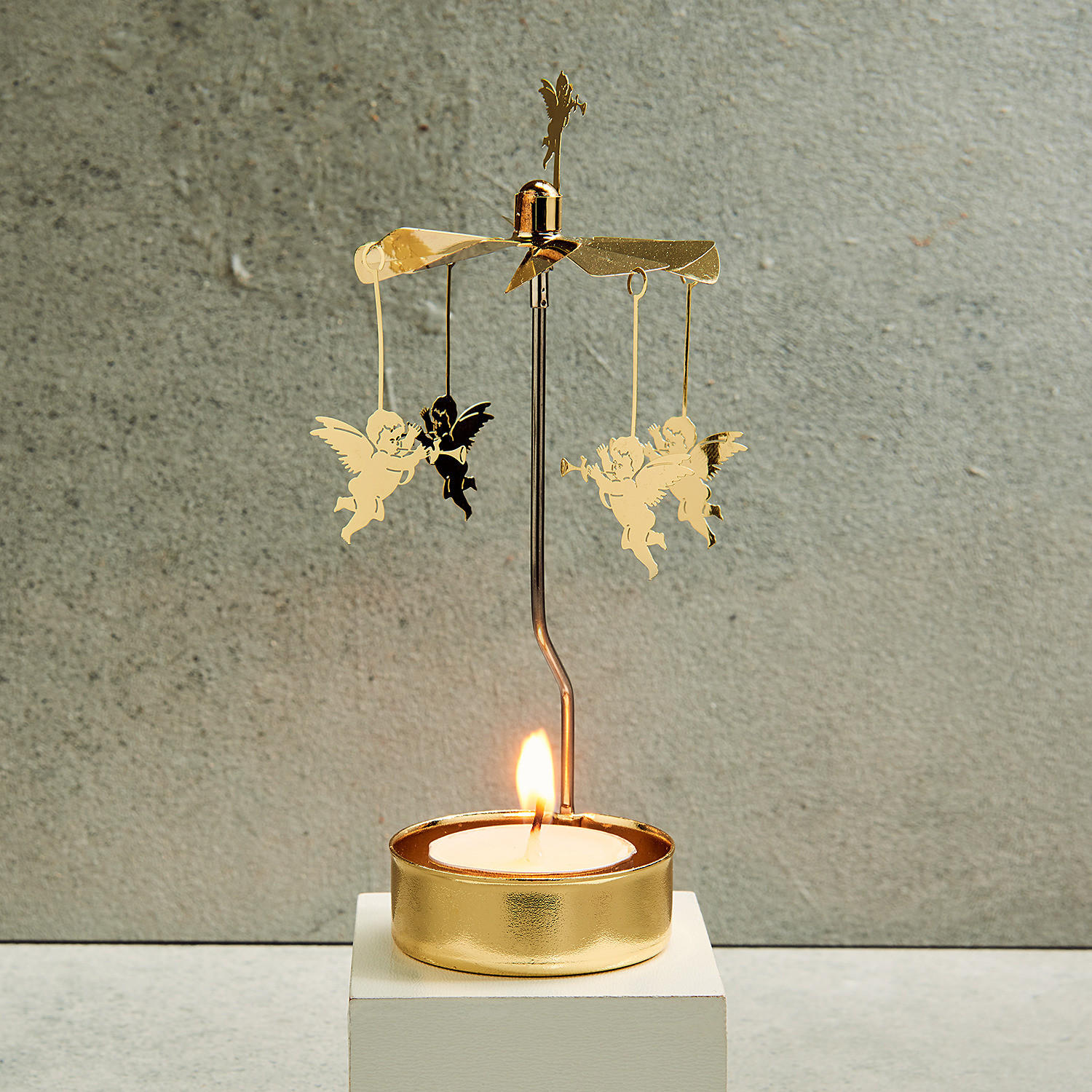 TEELICHTKARUSSELL Merry Go Round - Goldfarben, Metall (15cm) - BUTLERS