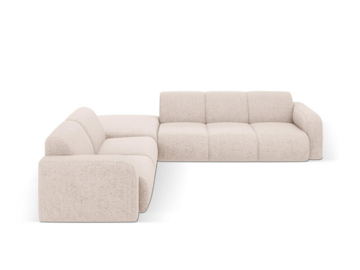 ECKSOFA links Molino aus Chenille-Stoff beige 6 Sitzplätze - Beige, Textil (250/315cm) - Micadoni