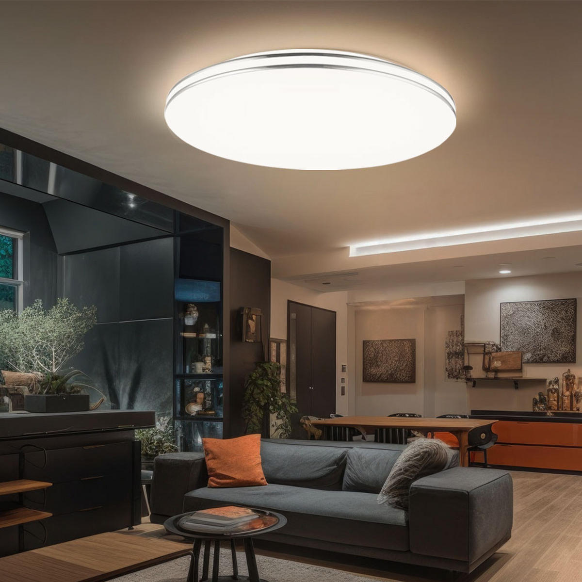 LED DECKENLEUCHTE Pierre Weiß Matt - Weiß, Metall (53/53/8cm)