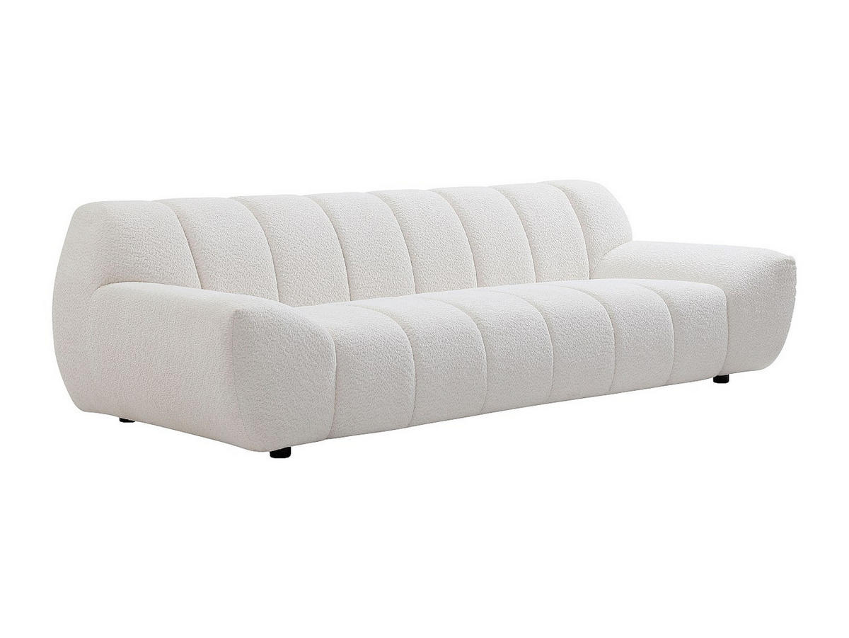 SOFA - 3 Personen - stoff - weiß Sorieli - Weiß, Textil (258/72/108cm) - Vente-Unique