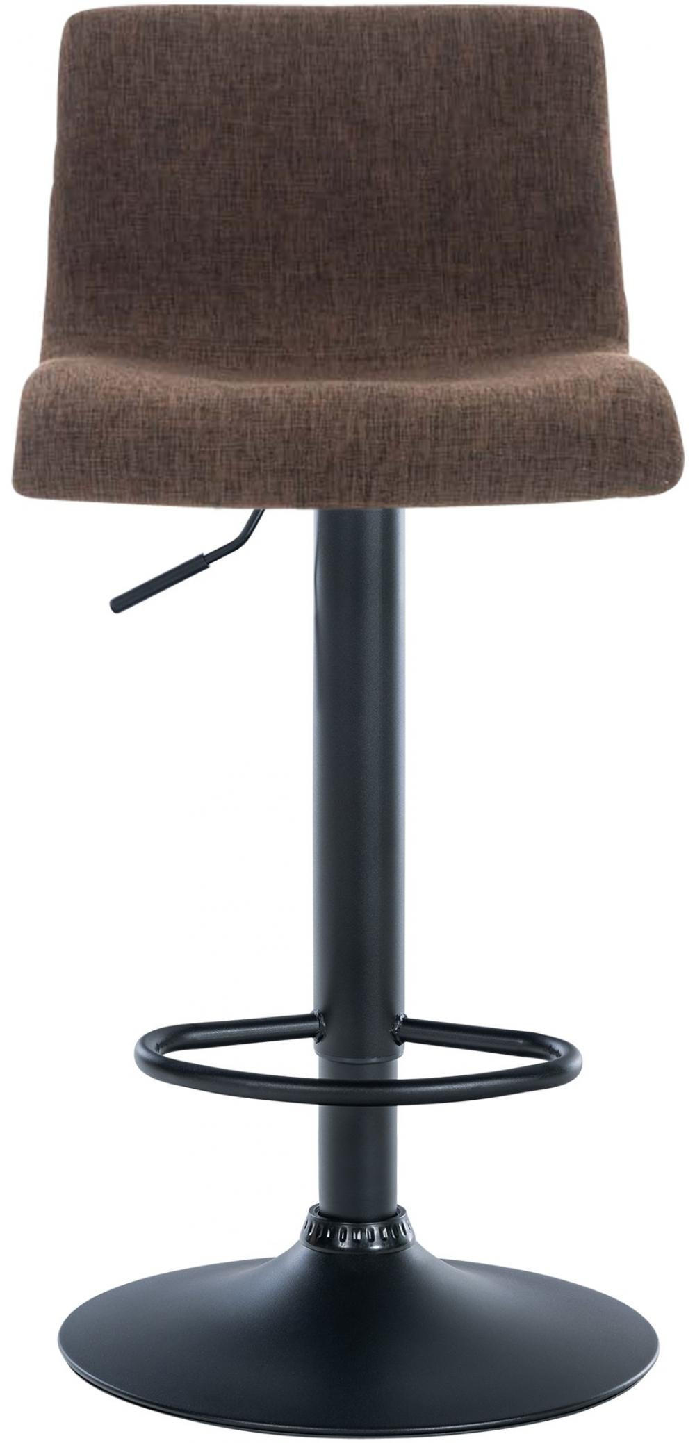 BARHOCKER Stoff braun - Schwarz/Braun, Textil/Metall (39/84/36cm) - CLP