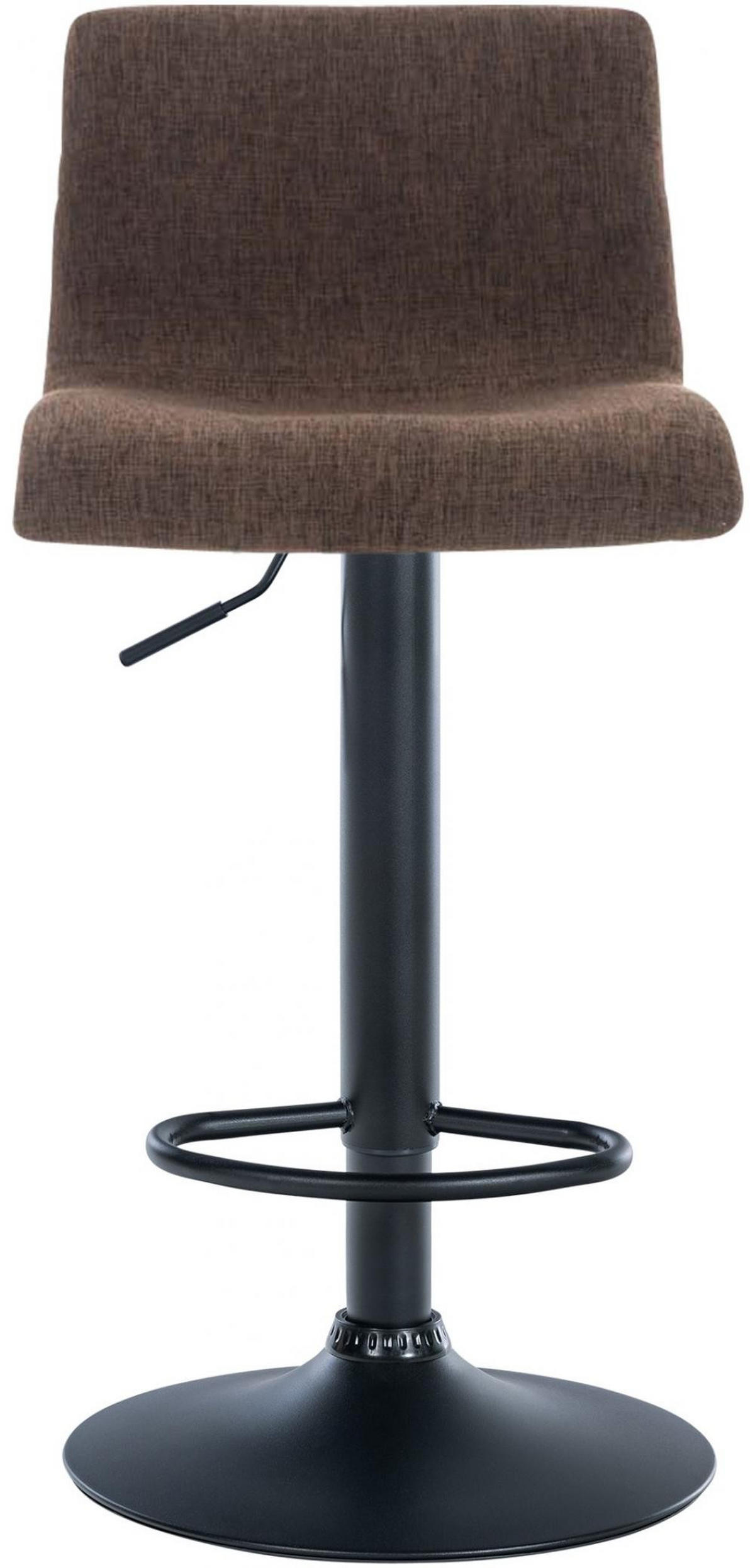 BARHOCKER Stoff braun - Schwarz/Braun, Textil/Metall (39/84/36cm) - CLP