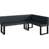 ECKBANK ERIC_U - Dunkelgrau, Leder (142/196cm) - Meblini